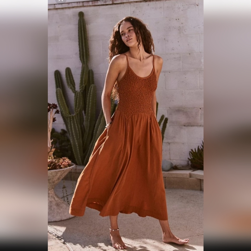 Free People Linen Maxi Dress